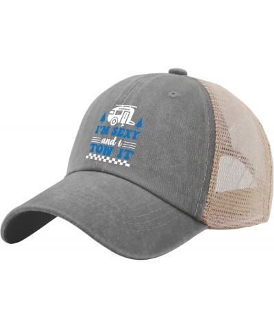 I'm Sexy and I Tow It Hats Women's Hats & Caps AllBlack Mens Baseball Cap Gifts for Son Hiking Hat Gray02 $10.78 Sun Hats