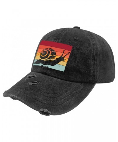 Vintage Sunset Snai Hat for Womens Washed Distressed Baseball Cap Trendy Washed Workout Hat Light $10.79 Baseball Caps