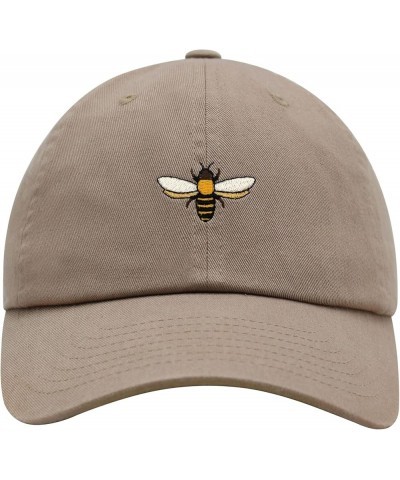 Bee Premium Dad Hat Embroidered Baseball Cap Insect Honey Khaki $11.74 Baseball Caps