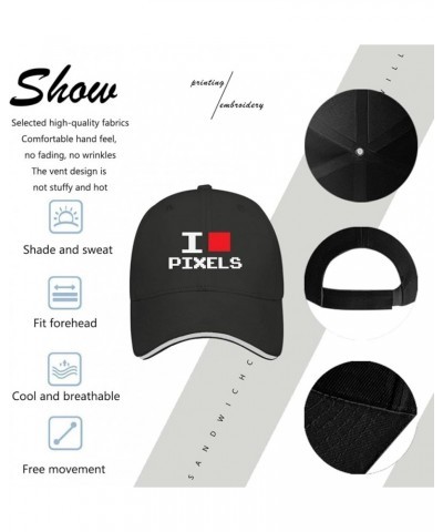 Baseball Hats I Like Pixel Pixel Lovers Trucker Caps for Women Vintage Camo Snapbacks for Gift Black $9.69 Baseball Caps