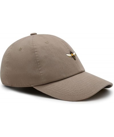 Bee Premium Dad Hat Embroidered Baseball Cap Insect Honey Khaki $11.74 Baseball Caps