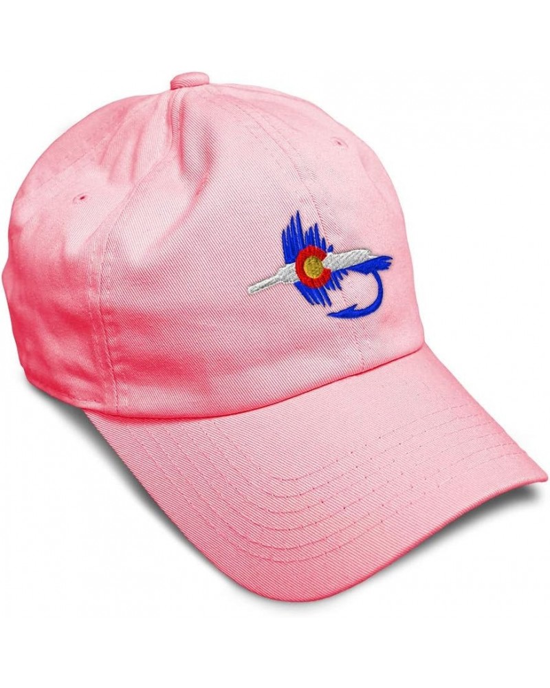 Soft Baseball Cap Colorado Flag Fishing Fly Embroidery Cotton Dad Hats for Men & Women Coral Design Only $13.72 Baseball Caps