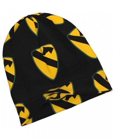 1st Cavalry Division Patch Comfort Elegance Knitted Hat Black Daily for Men Women $11.30 Skullies & Beanies