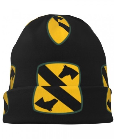 1st Cavalry Division Patch Comfort Elegance Knitted Hat Black Daily for Men Women $11.30 Skullies & Beanies