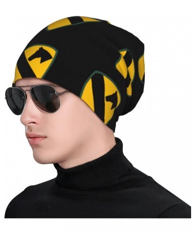 1st Cavalry Division Patch Comfort Elegance Knitted Hat Black Daily for Men Women $11.30 Skullies & Beanies