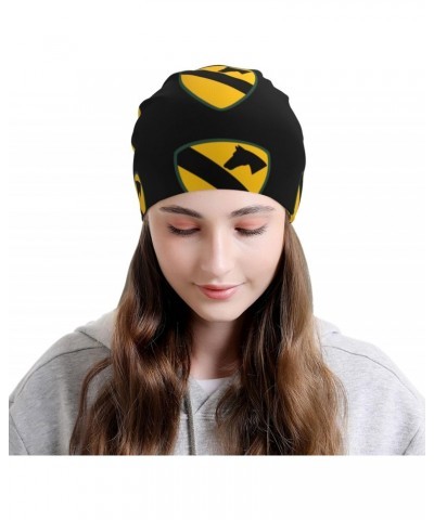 1st Cavalry Division Patch Comfort Elegance Knitted Hat Black Daily for Men Women $11.30 Skullies & Beanies