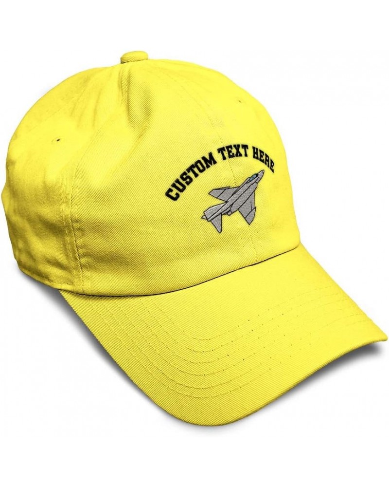 Soft Baseball Cap F-4 Phantom Silver Embroidery Cotton Dad Hats for Men & Women Yellow Personalized Text Here $11.20 Baseball...